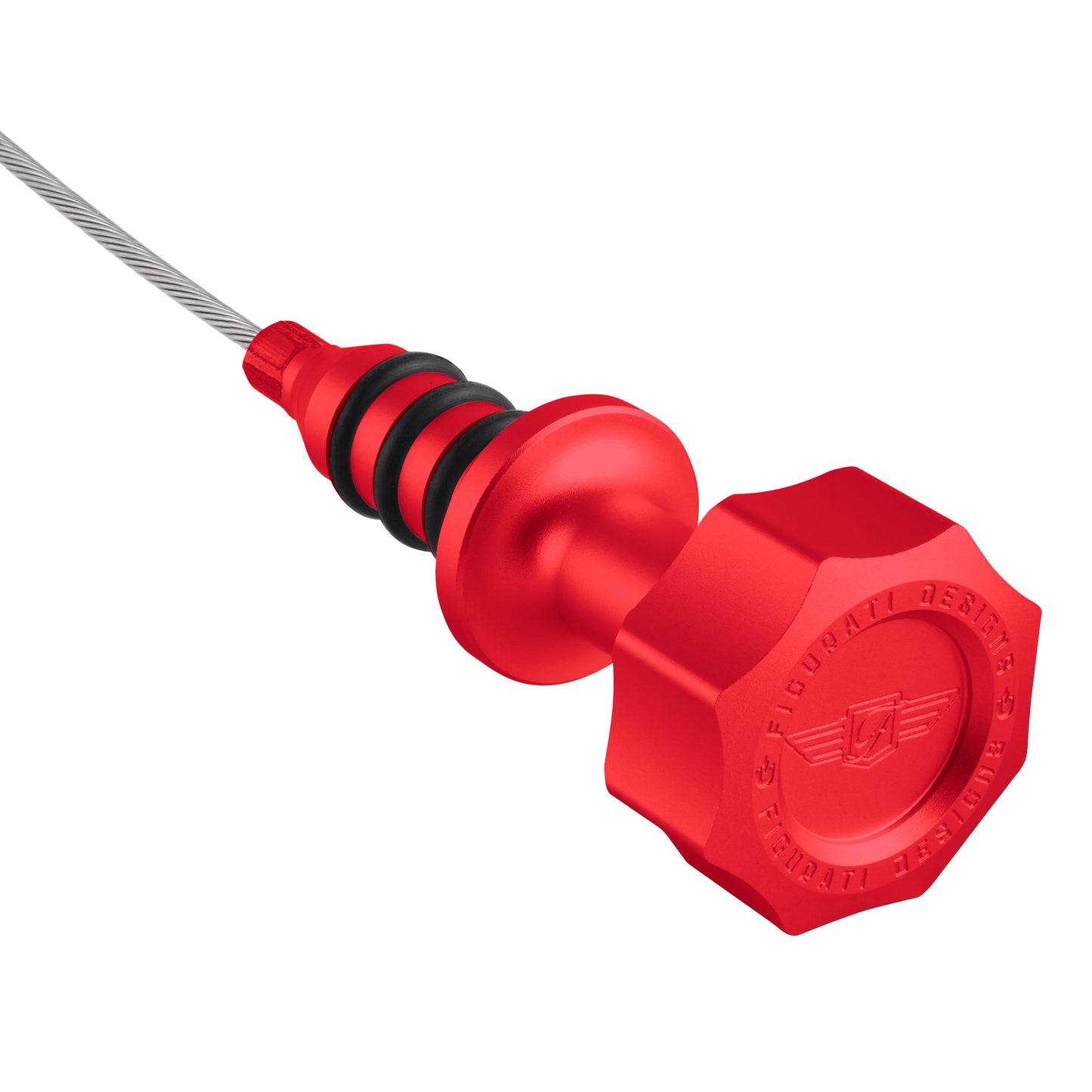 Performance Magnetic Engine Oil Dipstick for RAM 6.7L Cummins Turbo Diesel I6 - Curved Red - image 1