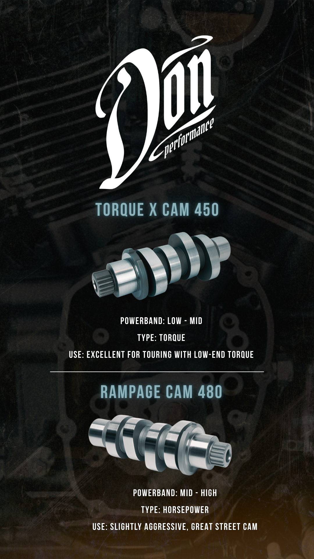 Don Performance Cam Shafts