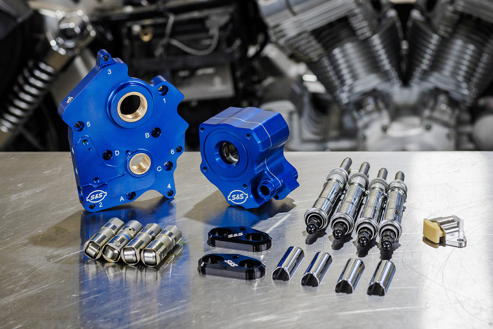 Kit de coffre à cames sans cames pour transmission par chaîne M8 