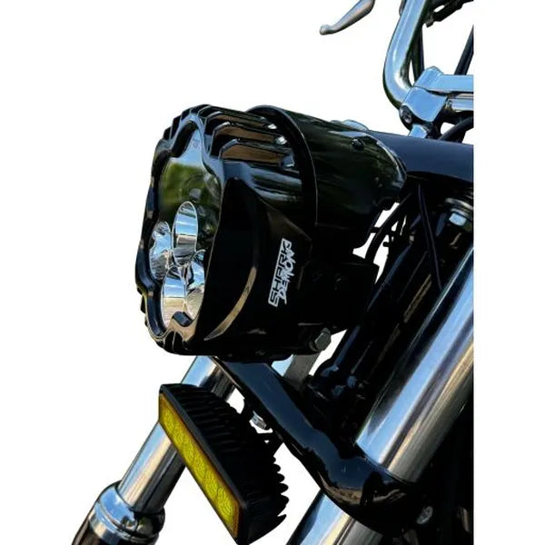 Custom Dynamics Shark Demon LED Headlight Kit With Pedestal Mount
