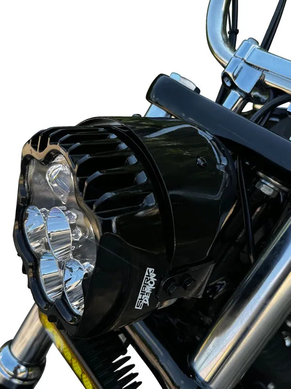 Custom Dynamics Shark Demon LED Headlight Kit With Pedestal Mount